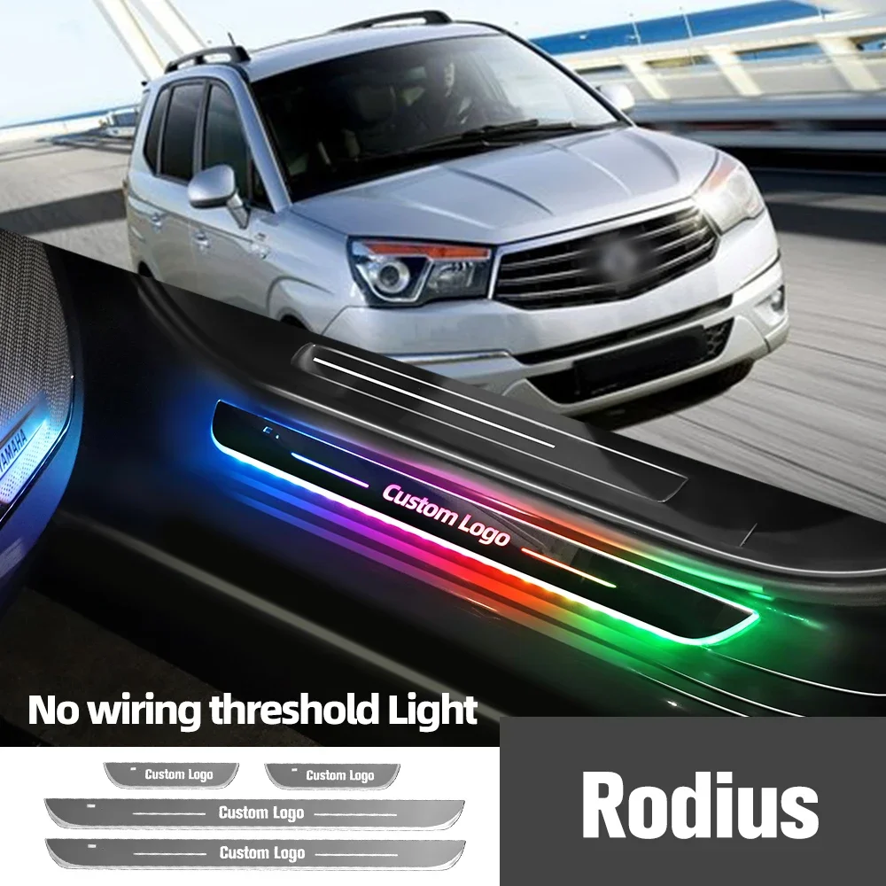 

For Ssangyong Rodius 1 2 2004-2019 2017 2018 Car Door Sill Light Customized Logo LED Welcome Threshold Pedal Lamp Accessories