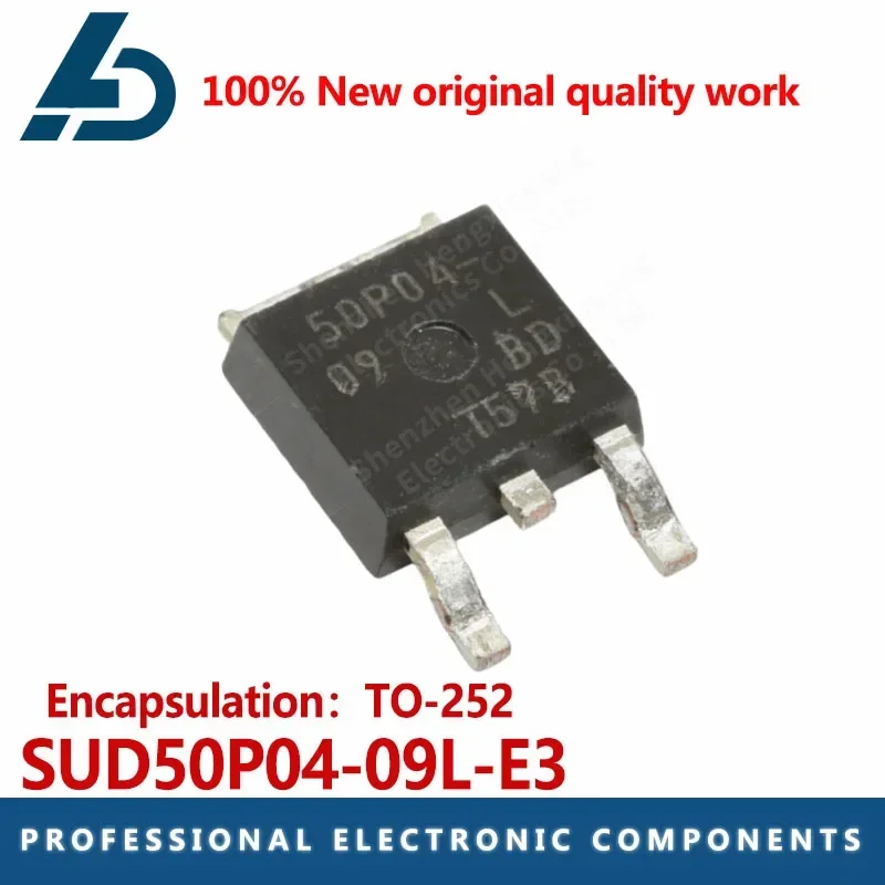 50 قطعة SUD50P04-09L-E3 شاشة حريرية 50P04-09 حزمة TO-252 أنبوب تأثير حقل 40V 50A