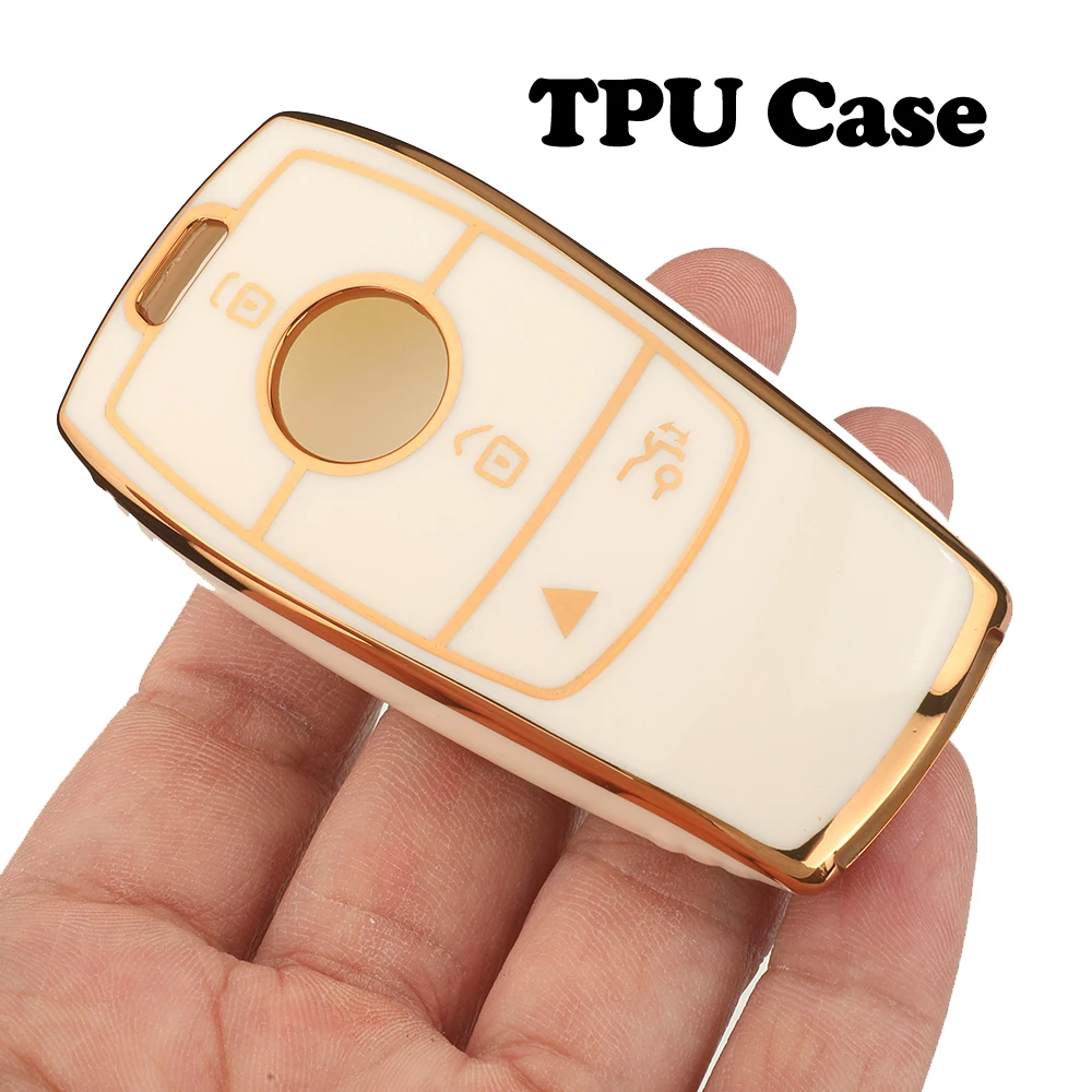 Jingyuqin New Soft TPU Remote Car Key Case 4 Buttons For Mercedes Benz A C E S G Class GLC CLE W177 W205 W213 W222 X167 E300