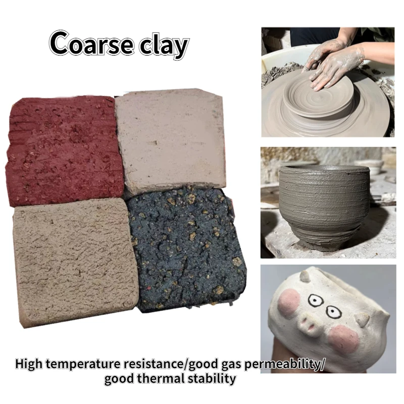 500g Environmental Friendly Ceramic Medium Temperature Mud Thick Fine Breathable Clay DIY Pottery Pull Billet Sculpture Material