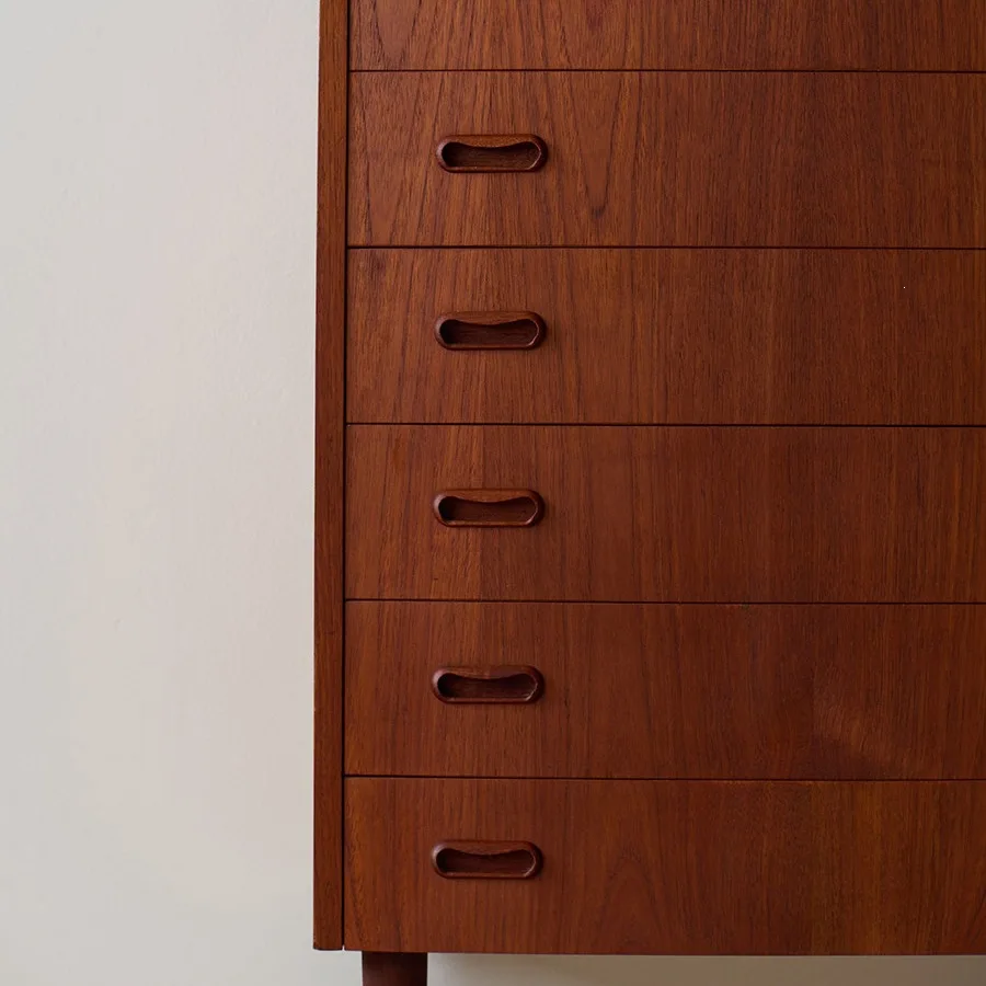 Medieval furniture, vintage six-chest cabinet MCM style Japanese drawer cherry wood storage cabinet Myanmar teak Denmark