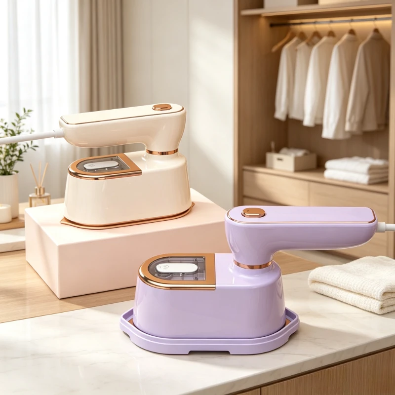 Portable Handheld Garment Steamer Foldable Steam Iron Fast Heating One Button Steam Anti Scald Base for Travel Home 스팀 다리미