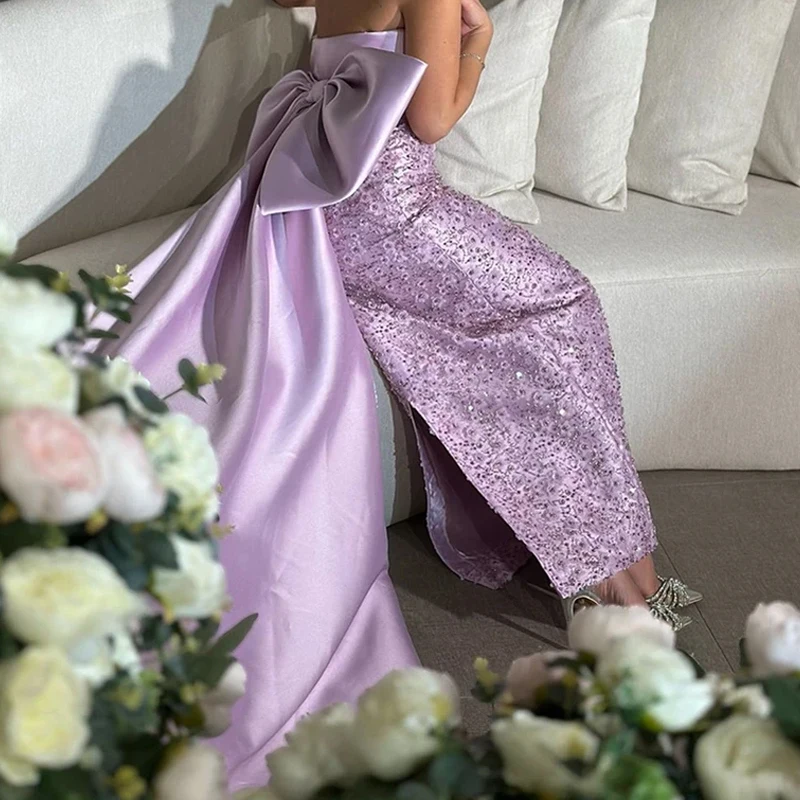 Trem destacável de cetim violeta com laço grande para vestidos de casamento saia removível formal festa de formatura saias de noiva