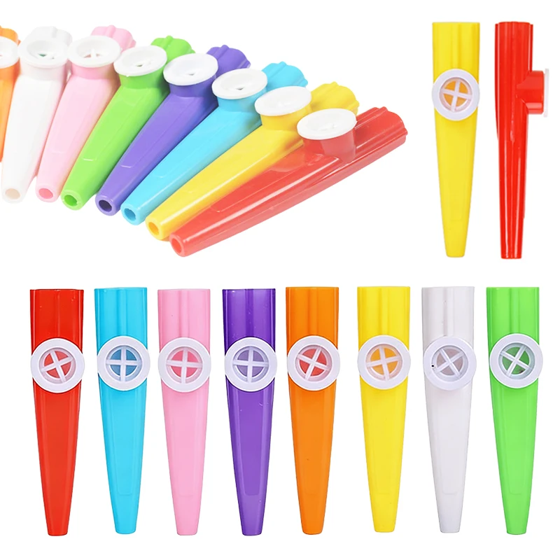 5/10/15/20PCS Kazoo Whistle Colorful Musical Instrument Multicolor Joyful Flute Noise Maker School Performance Rewards Gift ZYF