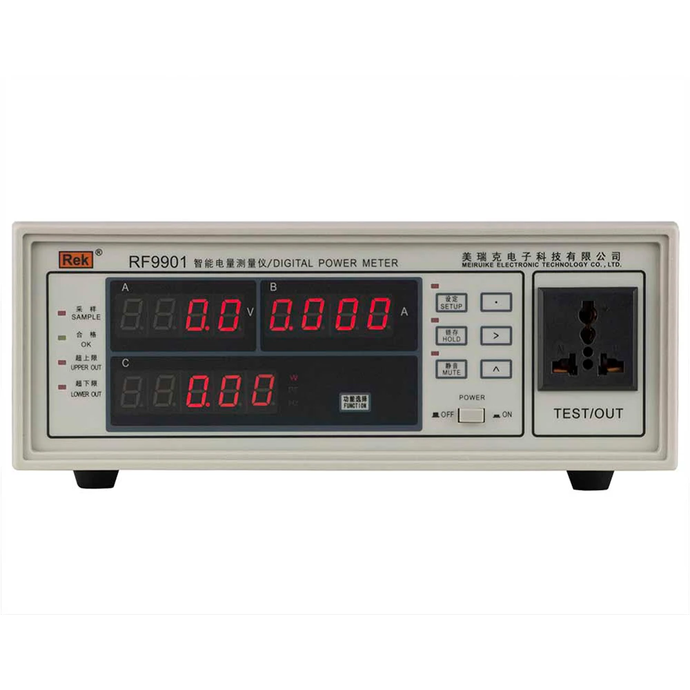 Rek RF9901 Digital Power Meter Wattmeter Power Energy Mete 300V 20A 6KV 45-65Hz with Upper and Lower Limit Set 