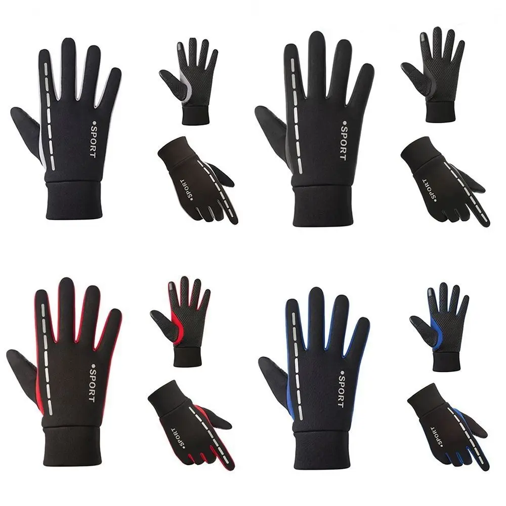 Moda quente luvas de inverno luva impermeável à prova de vento luvas de dedo cheio touchscreen antiderrapante luvas de ciclismo esportes