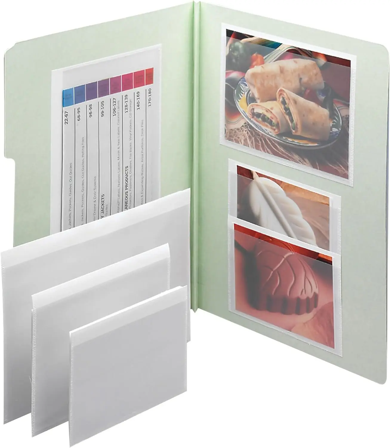 Clear Self-Adhesive Document Pockets, 100 per Box, 9x5.56 Inches, Water-Resistant for Organizing Files and Presentations