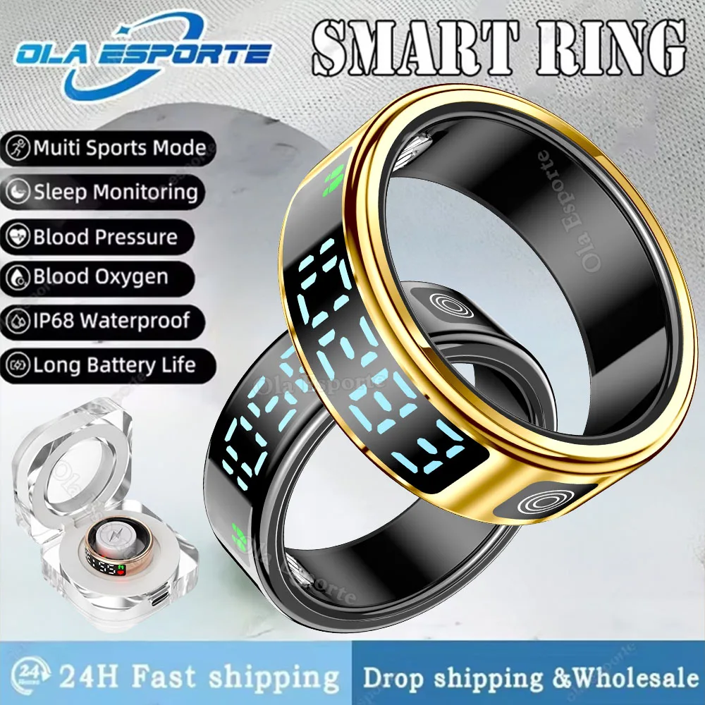 

Смарт-кольцо для экрана дисплея для мужчин и женщин, кольцо для жестов, видео/кисть, кольцо Tiktok, кольцо для монитора здоровья, 5 АТМ, водонепроницаемое, Smartring