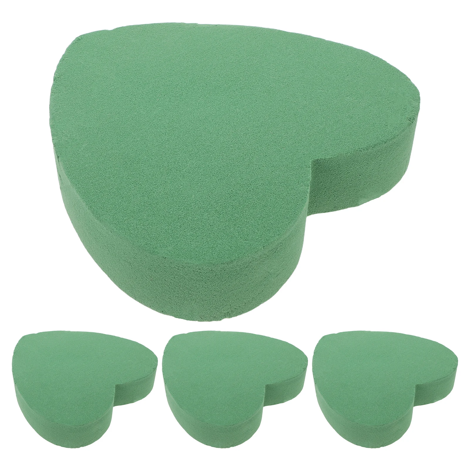 

4pcs Heart Shaped Floral Foam Blocks 7.66X7.27In For Wedding Diy Arrangement Wet Dry Flower Mud Base Valentine Centerpiece Craft