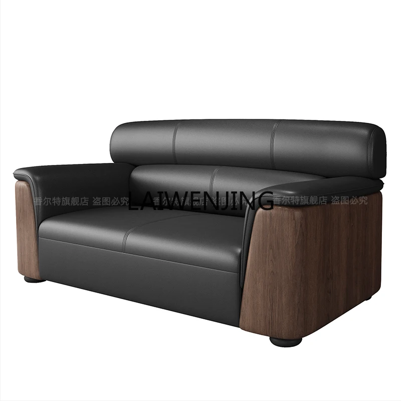 

LYN office sofa leather business lounge area meeting room sofa coffee table combination set