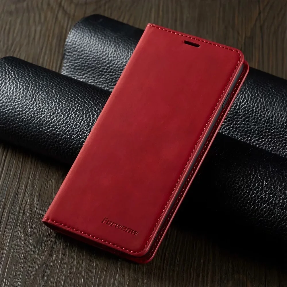 iCovo Ultradünne Ledertasche für Samsung A71 A51 A72 A52s A12 A21s S10e Note 20 S21 Ultra S20 FE S10 Plus Flip Cover A70 A50 S9 S8 S7 4