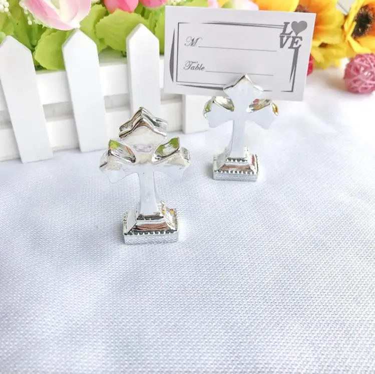 Cross Table Card Clips Photo Place Card Holder Name Seat Clamp Wedding Table Decoration Party Favors SN4278