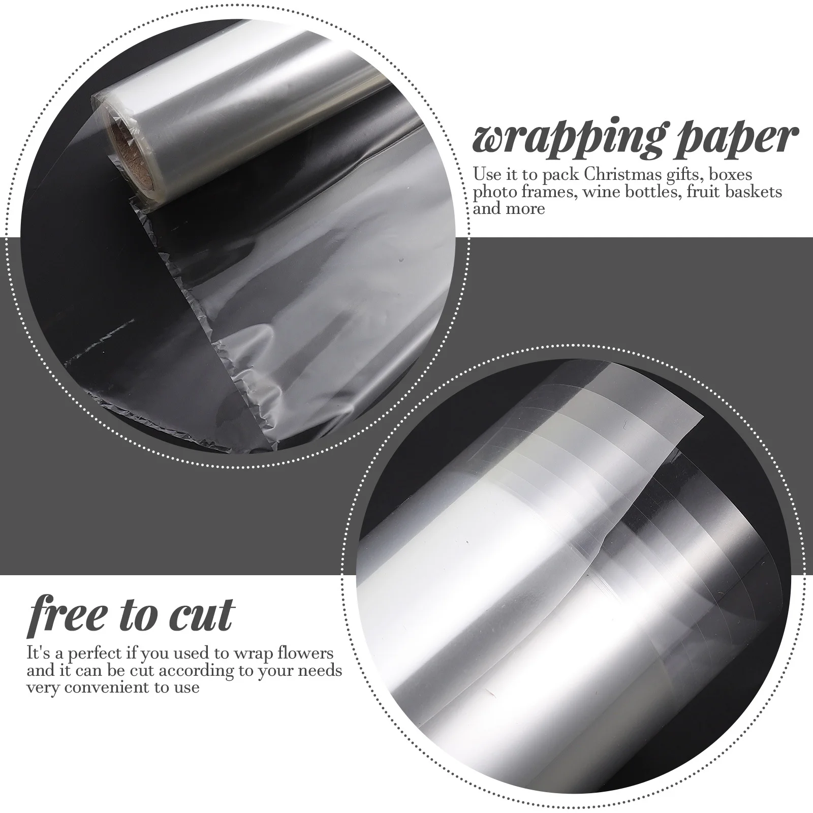 

Decorative Cellophane Wrap Film Sturdy Flower Wrapping Material for Gifts Bouquets Fruit Baskets Floral Packing