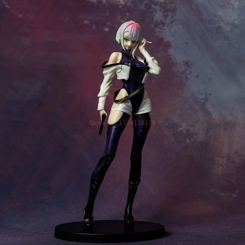 22.5ซม.Bandai Cyberpunk: EdgerunnersอะนิเมะLucyna Kushinadaตุ๊กตาเดสก์ท็อปHandmadeเครื่องประดับตกแต่งของขวัญ