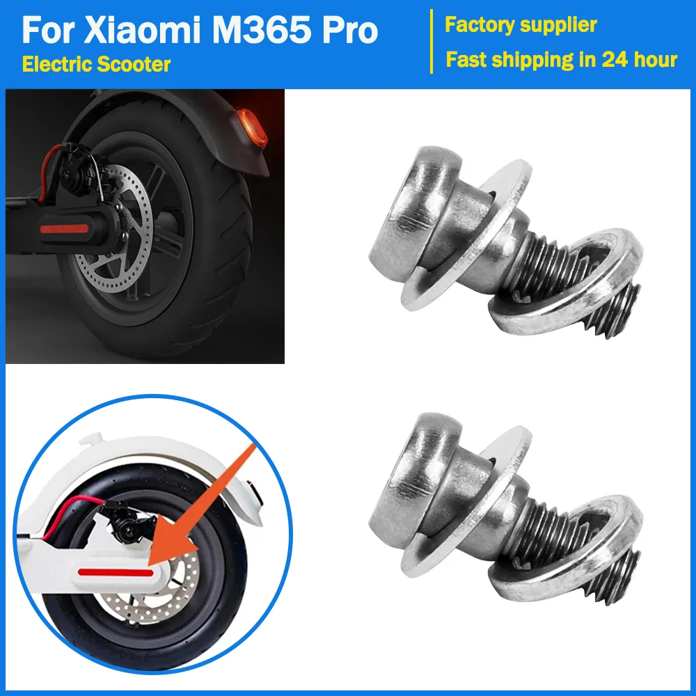 Scooter Rear Wheel Fixed Bolt Screw for Xiaomi M365 /Pro Electric Scooter Bearing Assembly Back Wheels Silver Screws Accessories