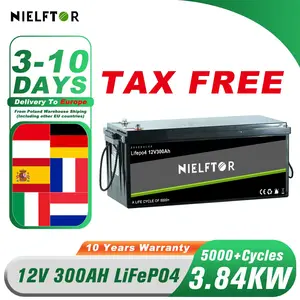 新しい12V 24V 48V 100AH 200AH 300AH LIFEPO4バッテリー12.8V 51.2Vリチウム鉄リン酸バッテリービルトインソーラーボート税 8ベストセールス12V 100AH LifePO4 -3 -3