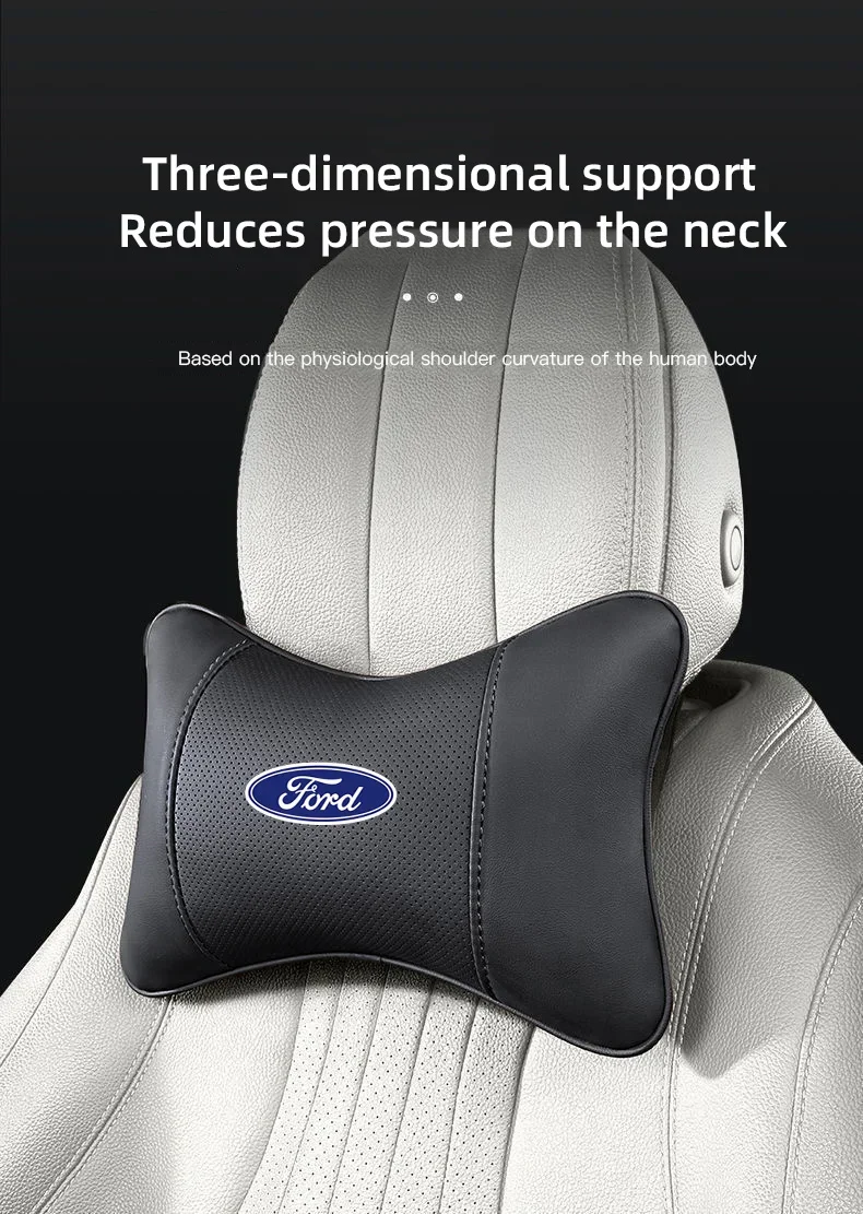 

Автомобильное кожаное сиденье, подголовник, подушка для шеи, амортизирующие аксессуары для Ford Mustang Focus Ranger Explorer Fiesta Expedition EDGE