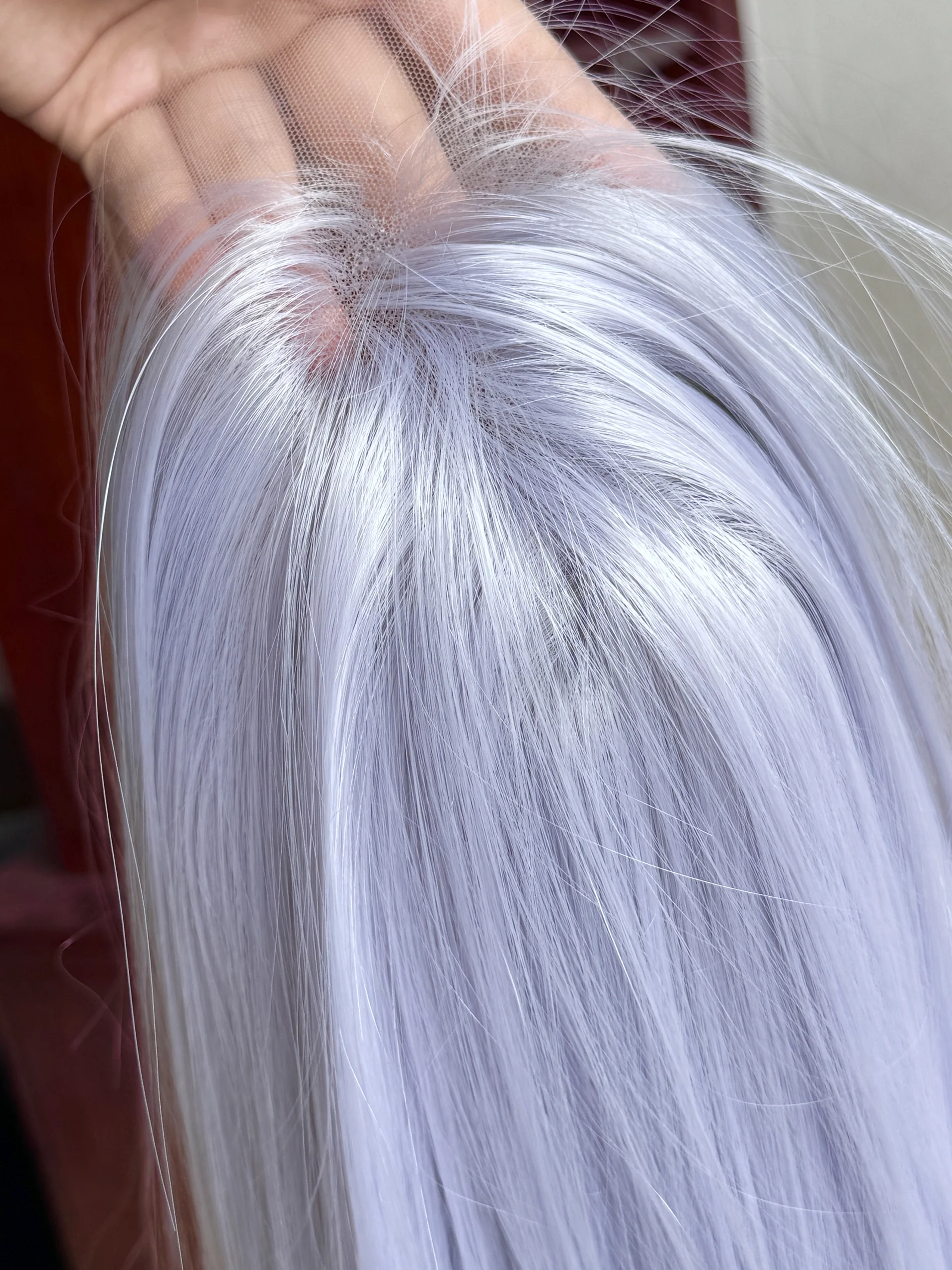 الفضة الأرجواني الدانتيل شعر مستعار أمامي للنساء مستقيم 13*4 الدانتيل الباروكات الاصطناعية الدانتيل الباروكات الطبيعية ل تأثيري شعر مستعار من ألياف الخزامى