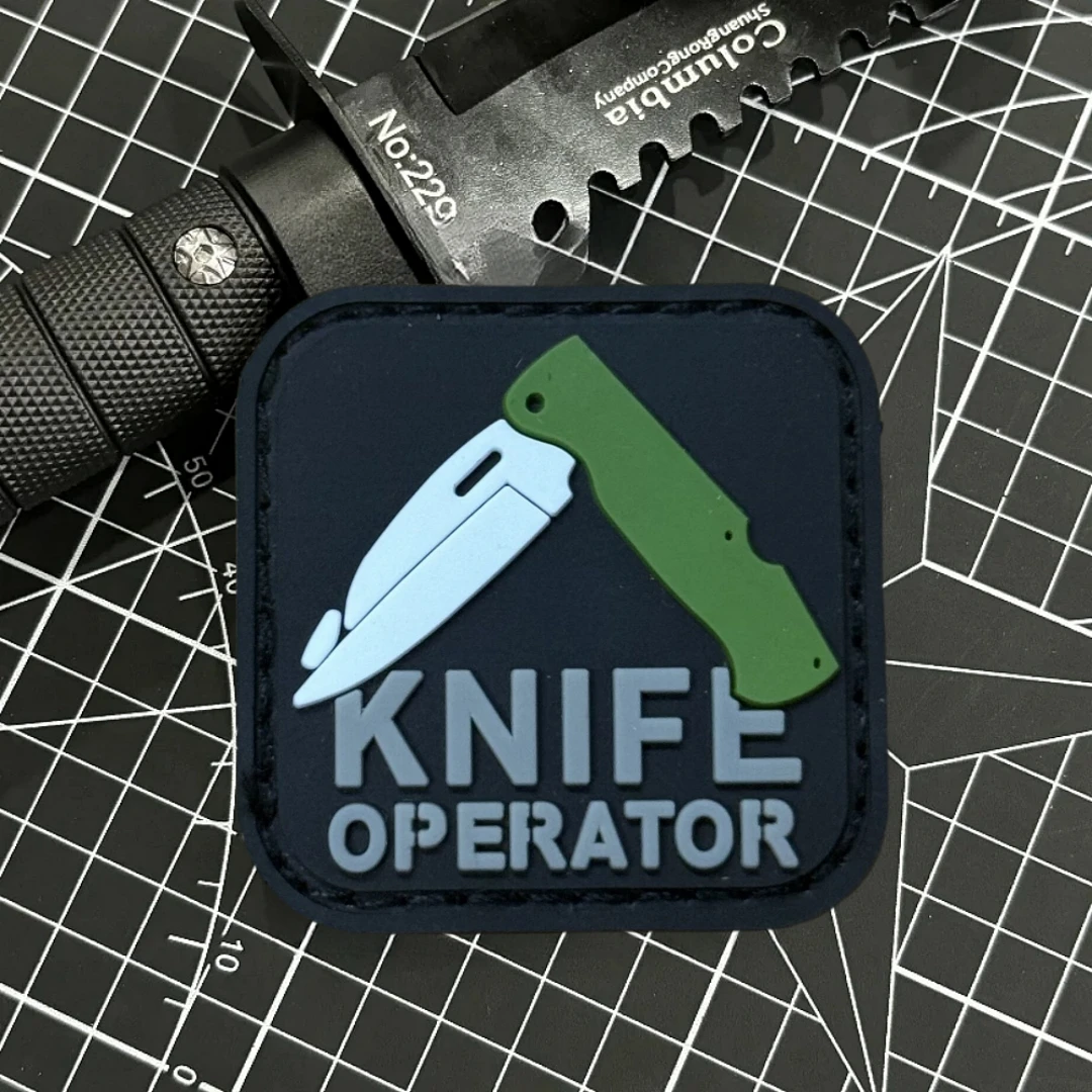 Parche táctico 3D PVC operador cuchillo – Moral militar - imagen 3