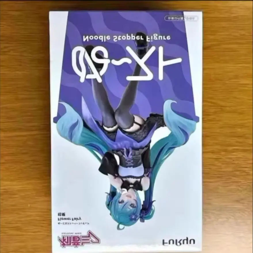 在庫あり。オリジナル・フリュ製「初音ミク-ヌードルストッパー」pvc製、高さ14cm。アニメキャラクターのコレクションアイテム、ディスプレイ用、装飾用。