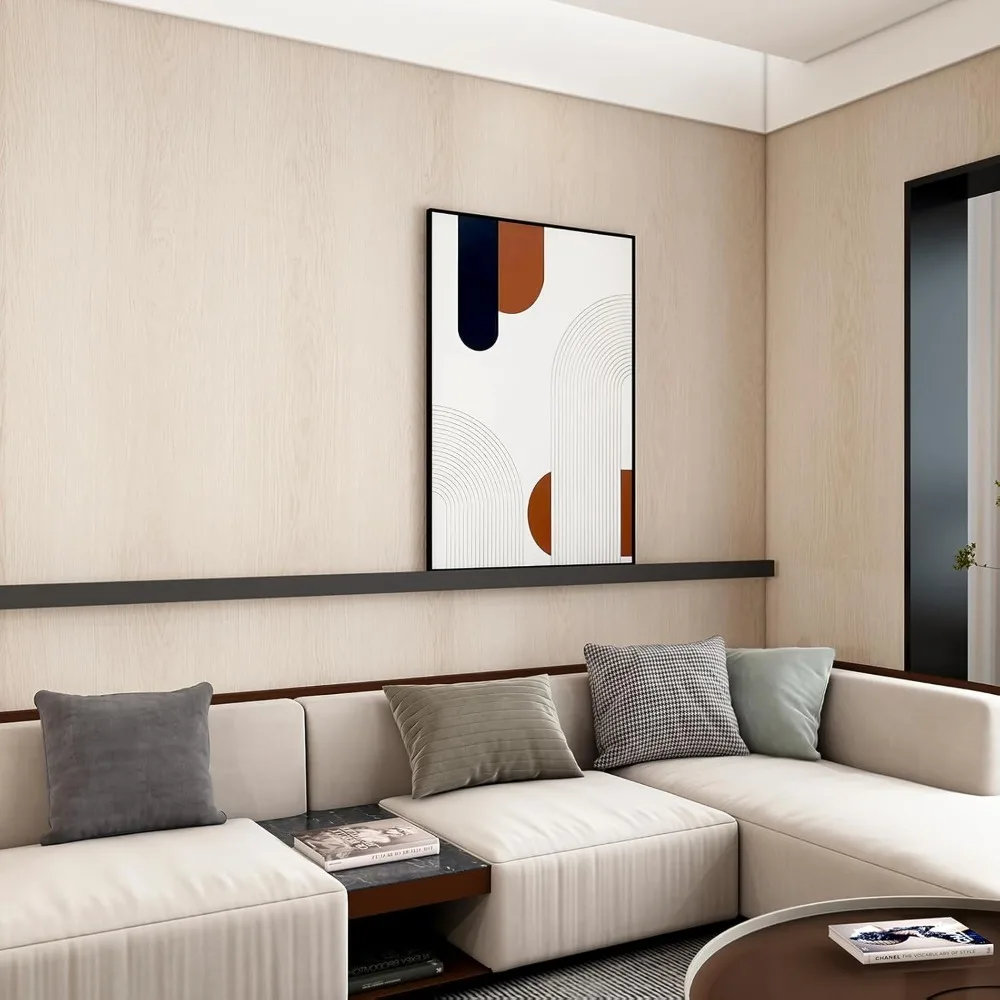 ورق جدران قابل للتقشير واللصق من خشب البلوط مقاس 31.5 × 315 بوصة بعرض جدًا - ورق اتصال محكم من الفينيل المحبب للخشب البني الدافئ للهواء