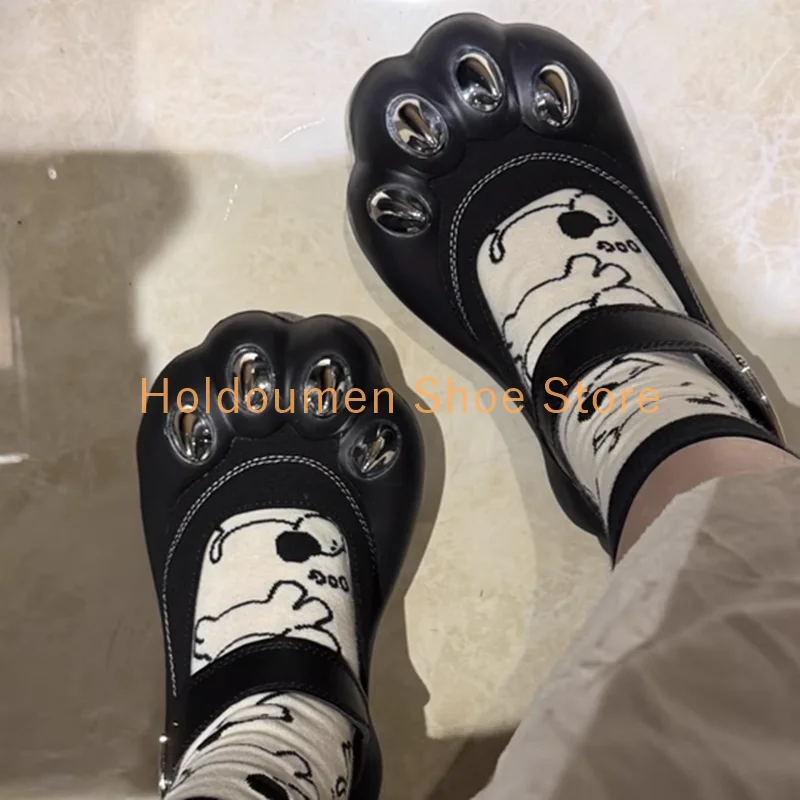 

Spring Autumn Concise Round Toe Soft Sole Comfortable Single Shoe Fashion Versatile Slip On Flat Casual Shoe Street Walking Mule