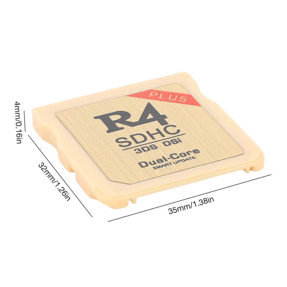 لعبة فيديو حرق بطاقة فلاش ، بطاقة ذاكرة مع صندوق البيع بالتجزئة ، نيندو 3DS DSi ، R4 SDHC ، ذهبي أبيض
