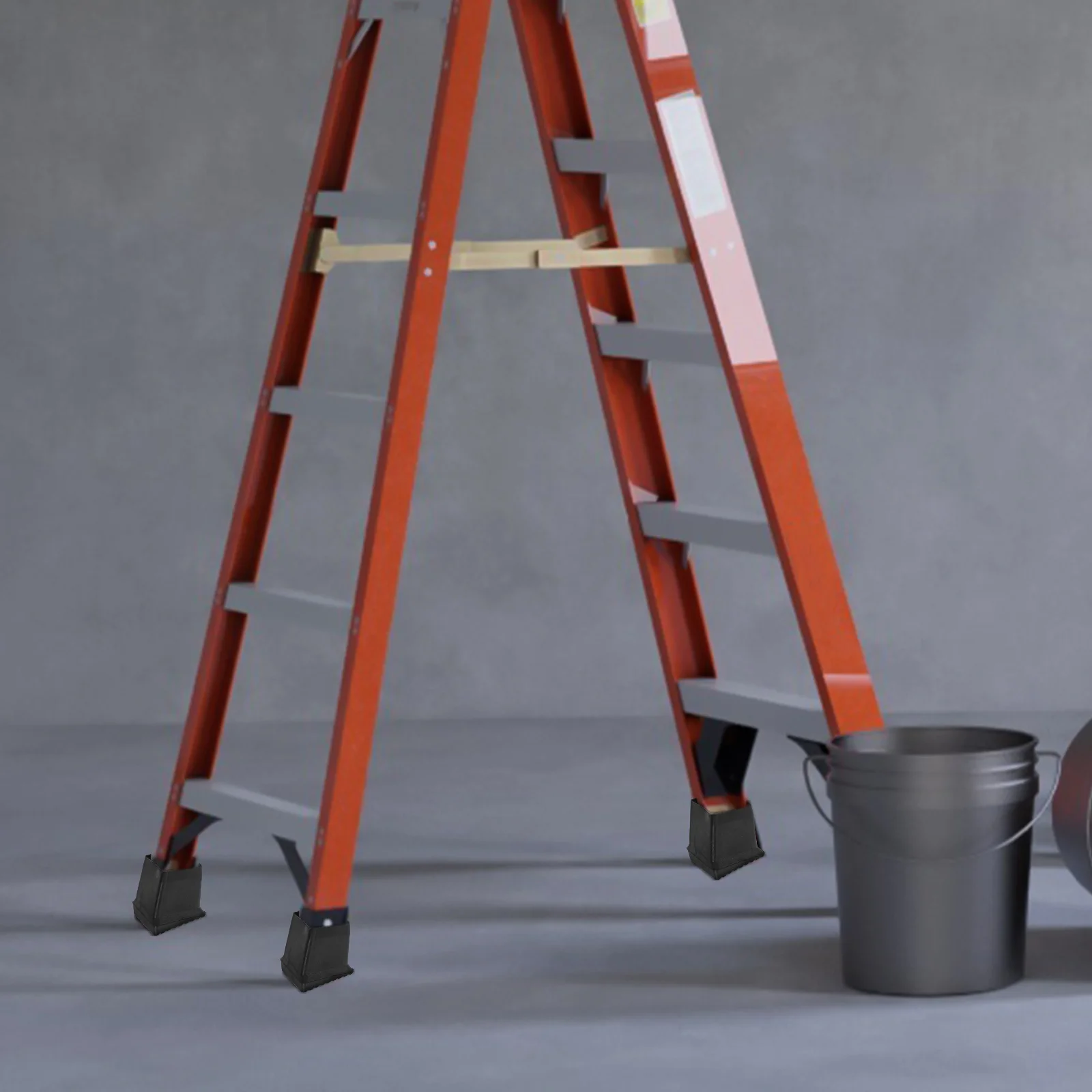 

4 Pcs Ladder Foot Protectors Non Slip Covers Bumper Mats for Telescopic Extension Ladders Black