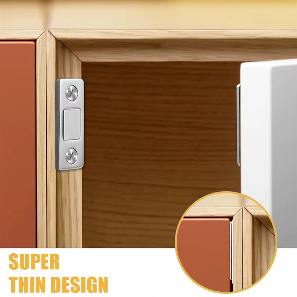 KATWAY 2 حزمة لاصق درج الصيد رقيقة جدا خزانة الصيد خزانة المطبخ الباب إغلاق الباب المغناطيسي الصيد أقرب HH-AA447 #2