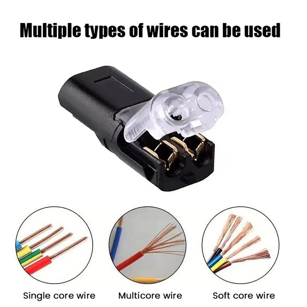 Transmission Efficiency Improving Wire Connector Wire Connector Quick-clip Fasteners Multi-purpose Snap-on Blocks for Diy