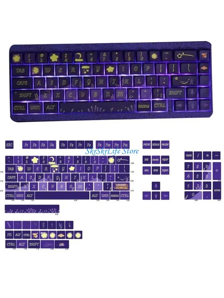 

E65e xda profile -keycaps lavend