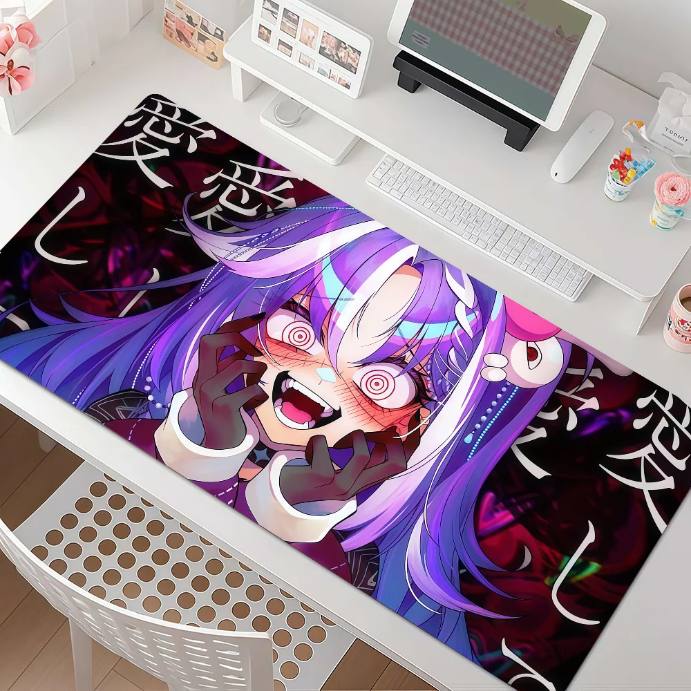 M-Michi M-Mochievee Vtuber Mouse Pad Square Office Gaming Desk Mat Waterproof Non-Slip Rubber Decorative