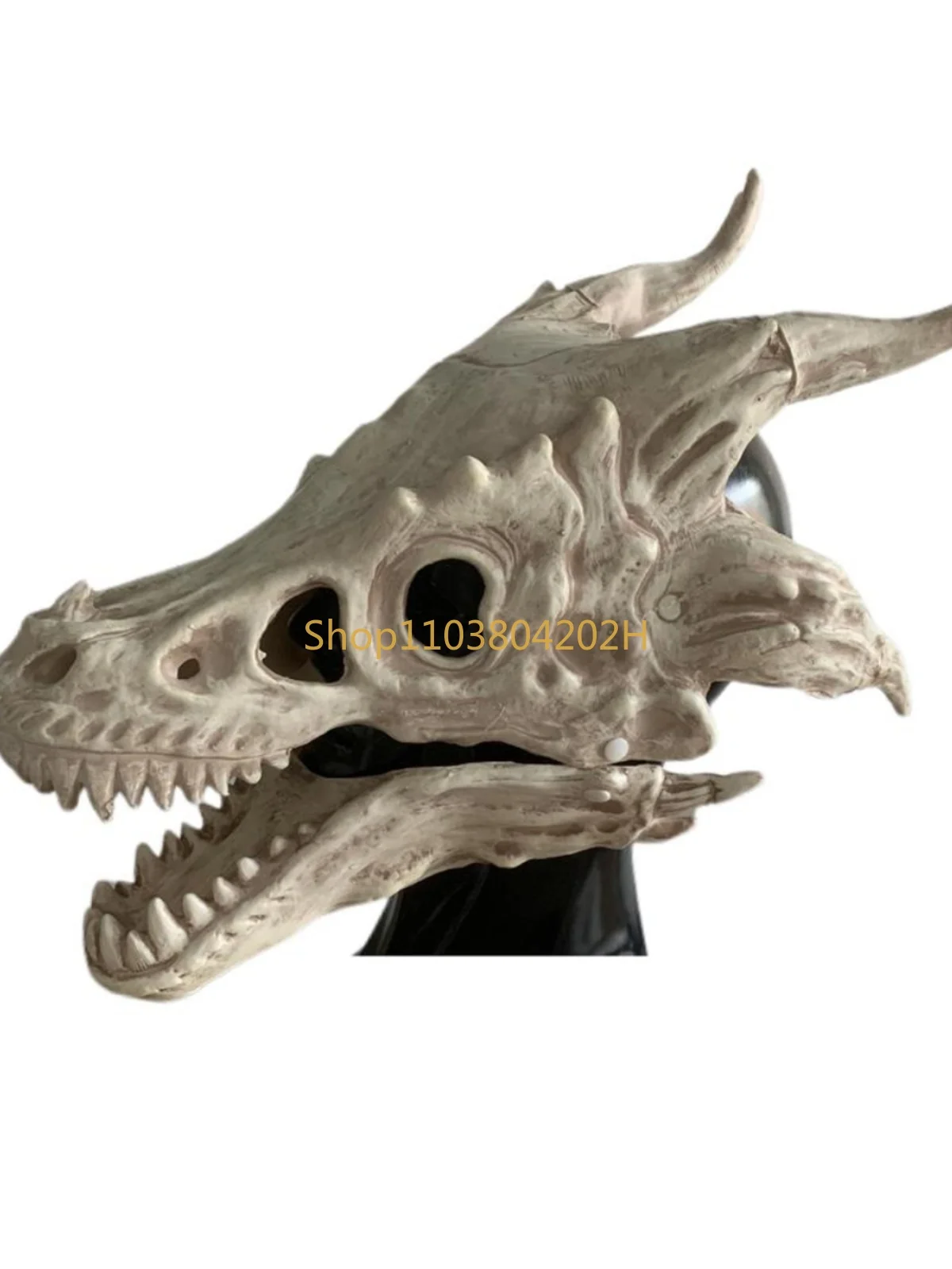 Csulu Faucet Bone Mask Headgear Dinosaur Animal Mouth Movable Gift Funny Dinosaur Skeleton Headgear