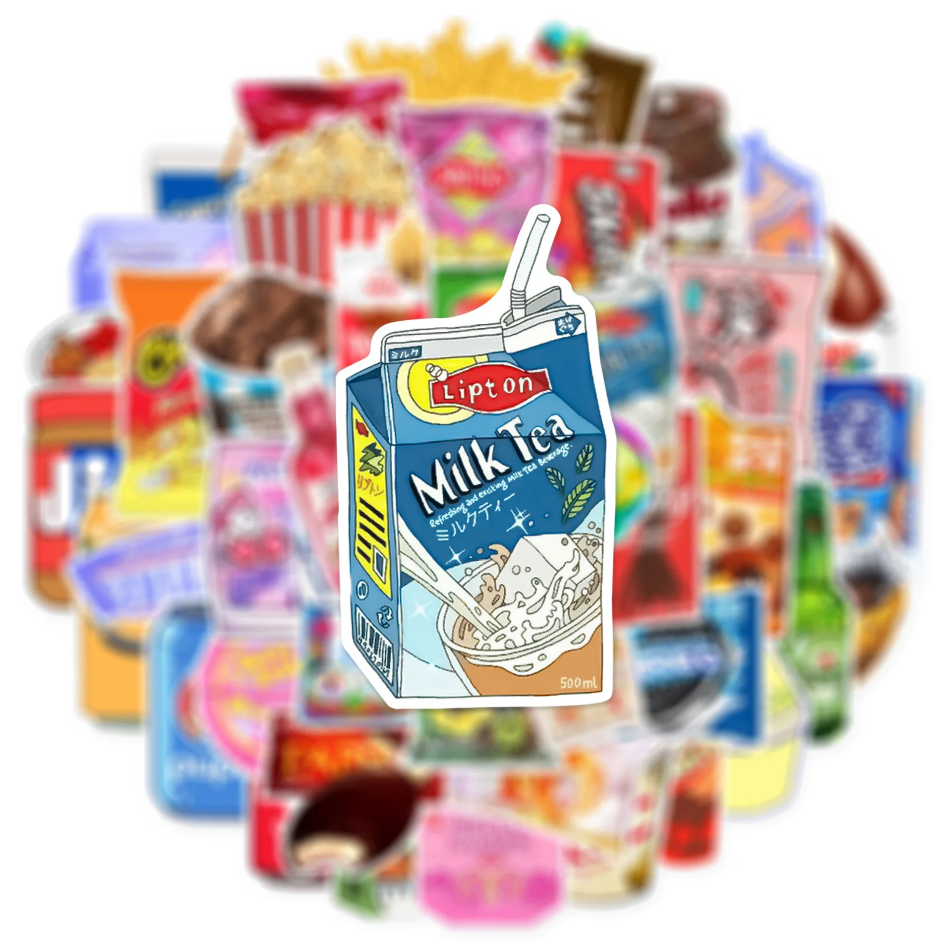 10/30/50 قطعة وجبة خفيفة التعبئة والتغليف لطيف الكرتون Graffiti بها بنفسك الكتابة على الجدران ملصق لكوب الماء الهاتف الكمبيوتر المحمول القرطاسية الأمتعة #1