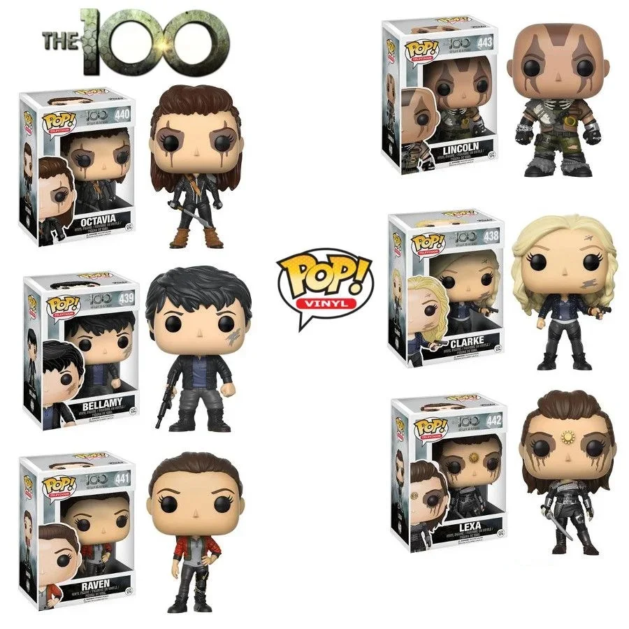 Funko the 100 CLARKE 438# LEXA 442# BELLAMY 439# RAVEN 441# LINCOLN AS REAPER 474# OCTAVIA 440# Action Figure Vinyl Model Toys