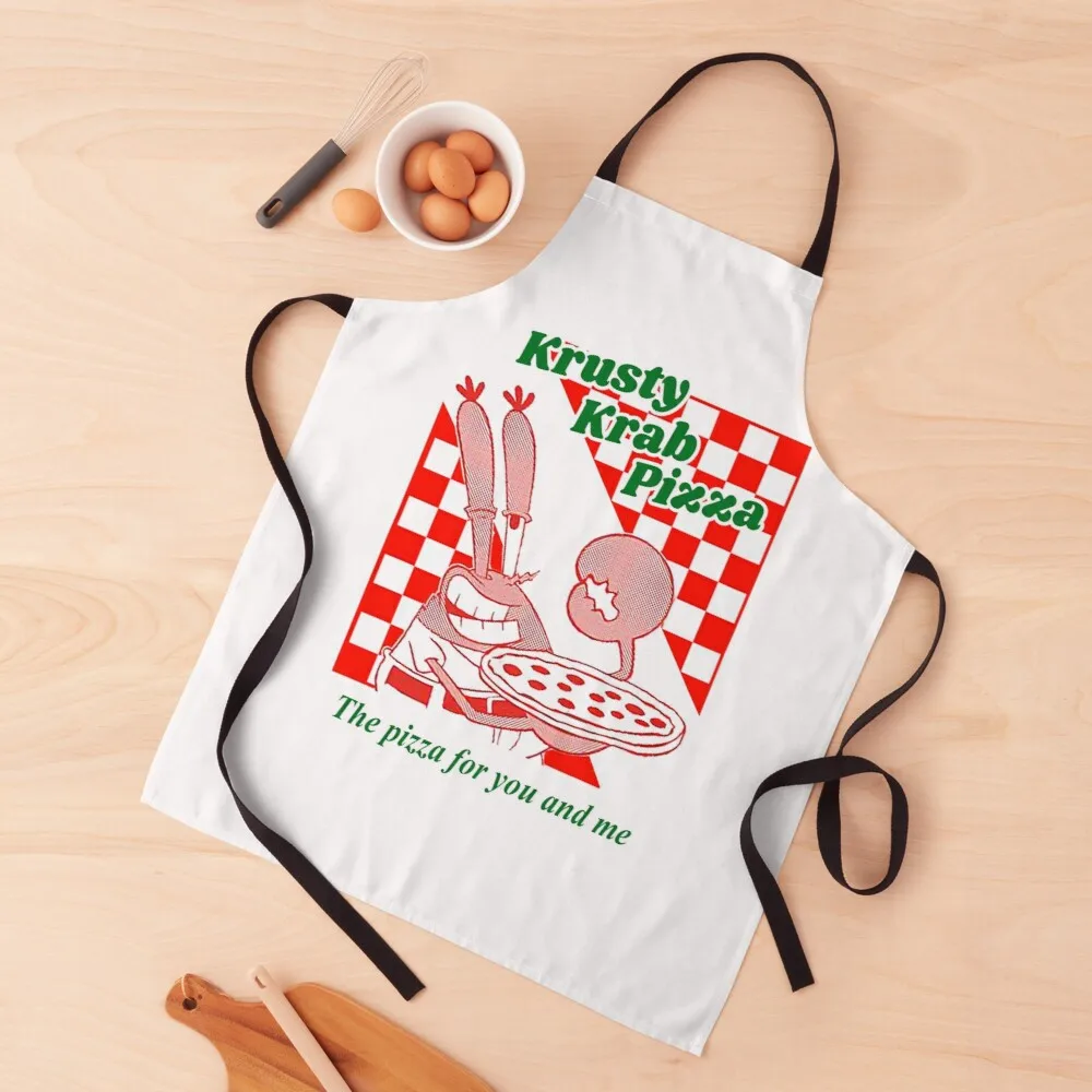 

Krusty Krab Pizza Apron Things for kitchen Kitchen aprons novelties kitchen and home