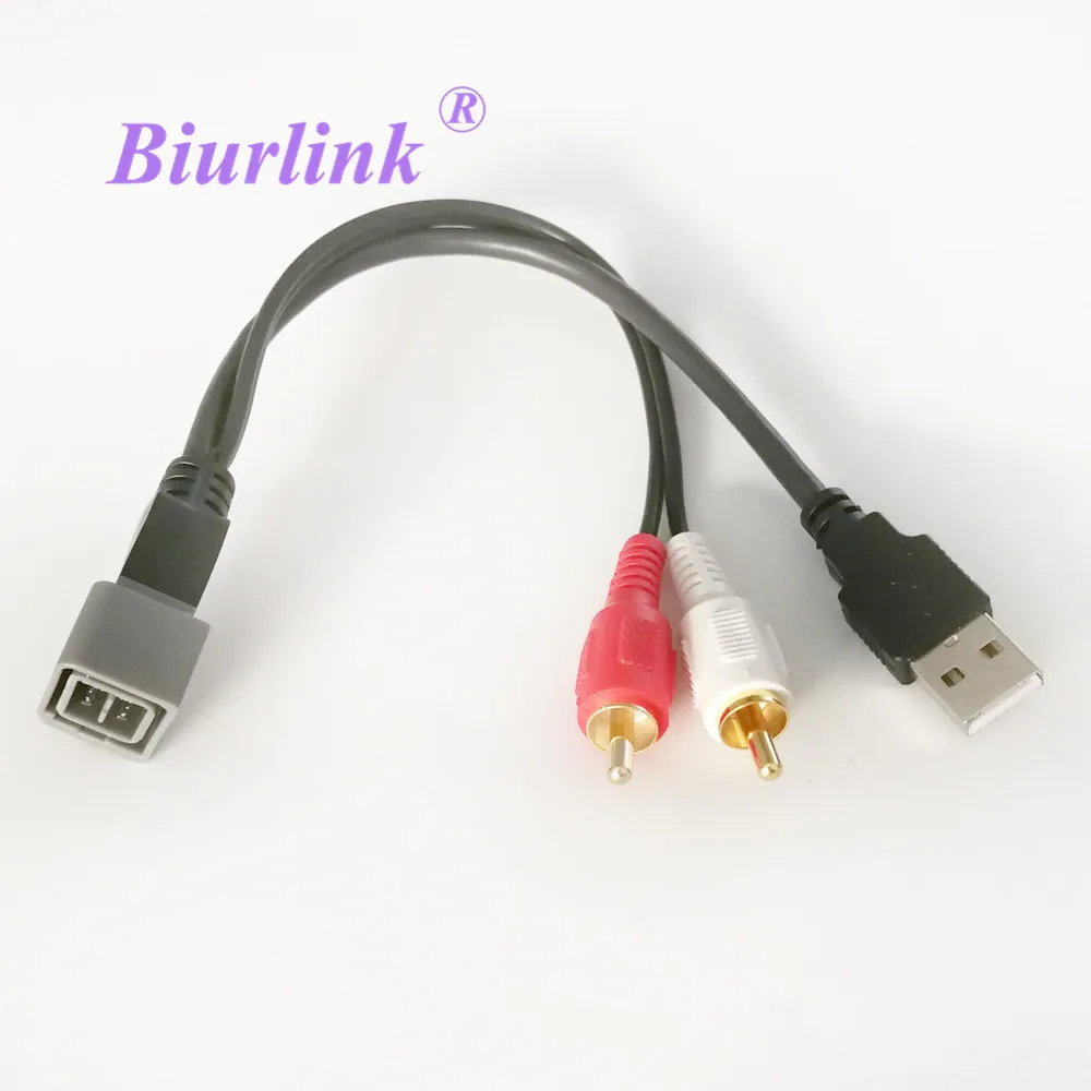 Biurlink USB RCA Adapter Cable for Nissan Cube Juke Versa