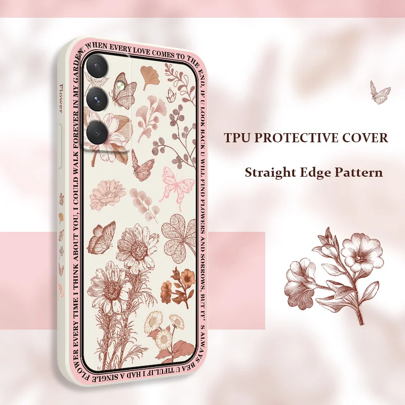 

Butterfly Blue Flower Phone Case For Samsung Galaxy A17 A07 A56 A36 A26 A16 A06 A55 A35 A25 A15 A05 A54 A34 A24 A14 A04 Silicone