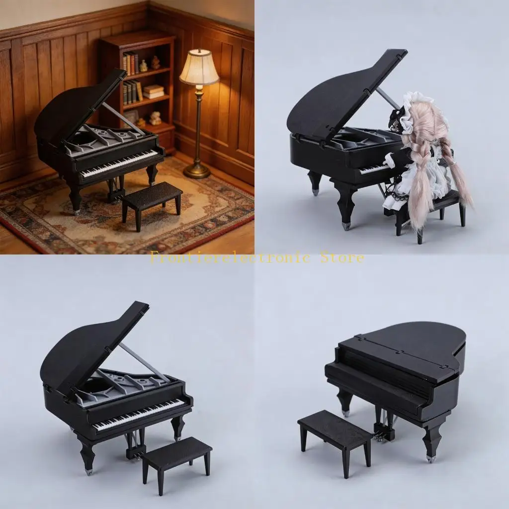 G8DB Small Plastic Student Grand Piano Small Instrument Plastic Texture for Scenes