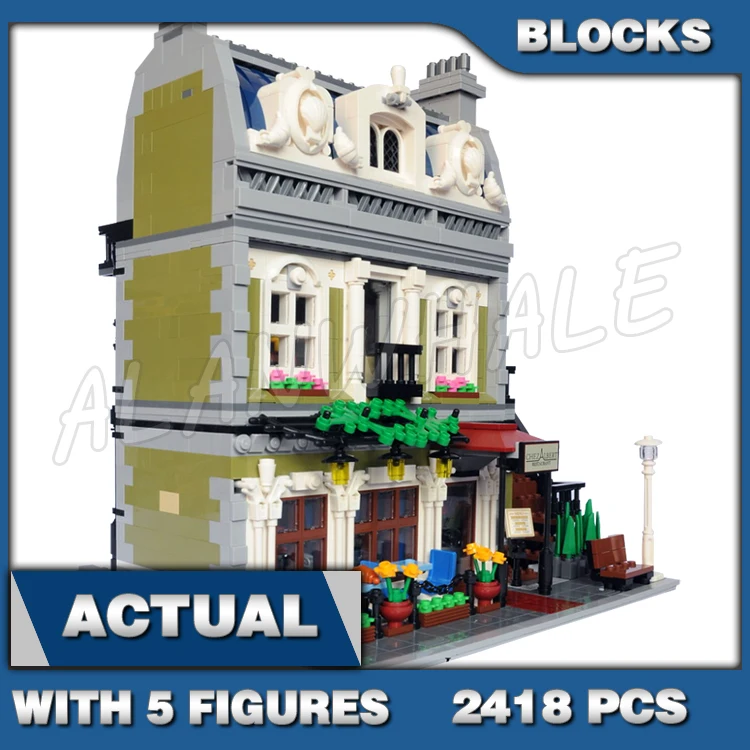 2418 pièces créatif Expert modulaire Street View romantique Parisian Restaurant 15010 blocs de construction jouets compatibles avec le modèle