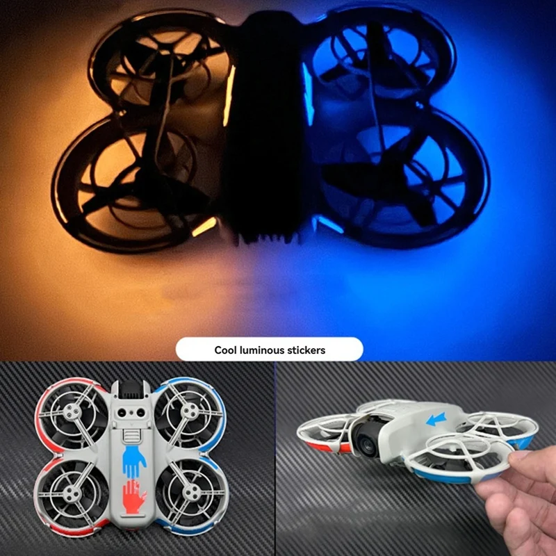 Glow-In-The-Dark Stickers For DJI Neo Personalised Light-Absorbing Decals Drone Night Flight Decorative Accessories