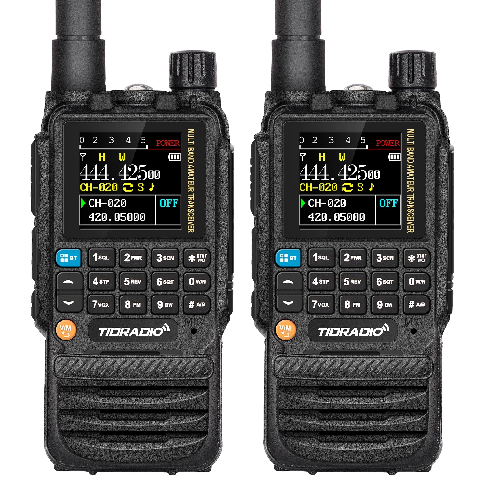 TIDRADIO H3 2PCS Walkie Talkies Long Range Wireless Programming Air Band Tow Way Ham Radio Wireless Set USB Rechargeable