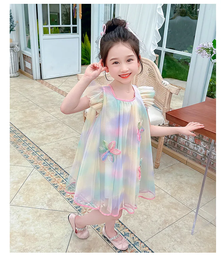 Baby Girl National Style Dress Summer 2024 New Super Fairy Princess Dress Girl Cheongsam Dress New Chinese Skirt