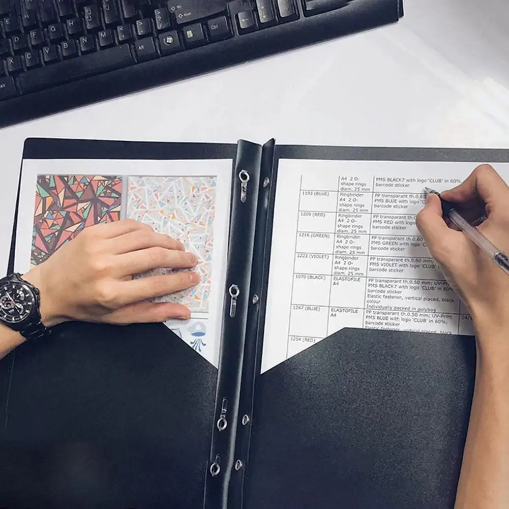 Cartella in plastica Pp cartella di File in formato A4 resistente allo strappo impermeabile con tasche elementi di fissaggio a polo per l'organizzazione dei documenti