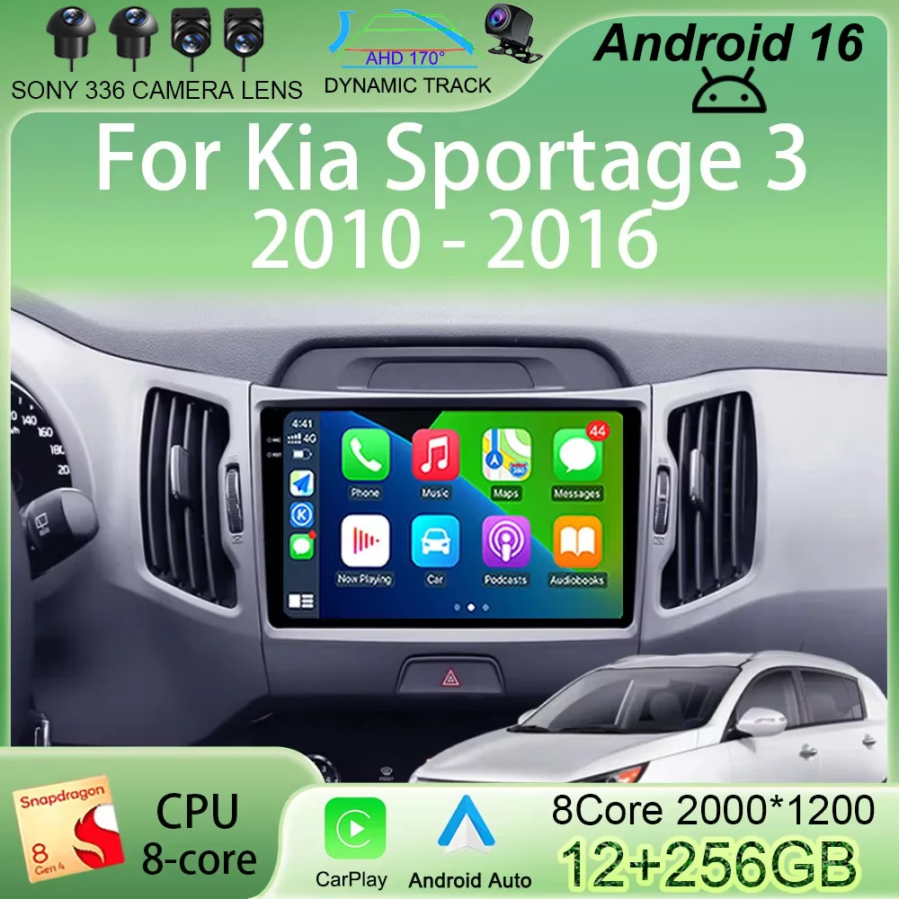 

Android 16 For Kia Sportage 3 SL 2010 - 2016 Car Radio Autoradio Multimedia Video Player Navigation GPS No 2Din 2 Din Dvd