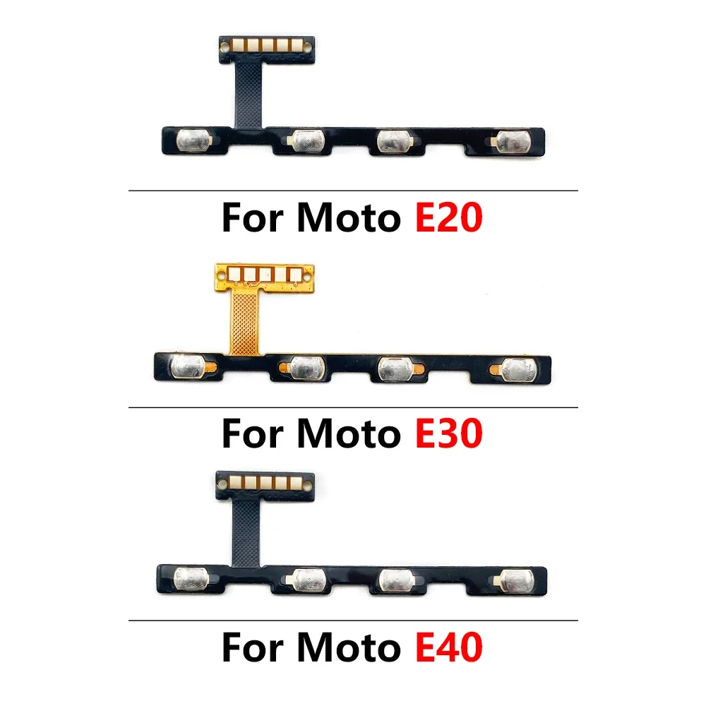 80Pcs，NEW Power On Off Volume Side Button Key Flex Cable Replacement Parts For Motorola Moto E20 E30 E40 E13 E22 E22i E32 E22S