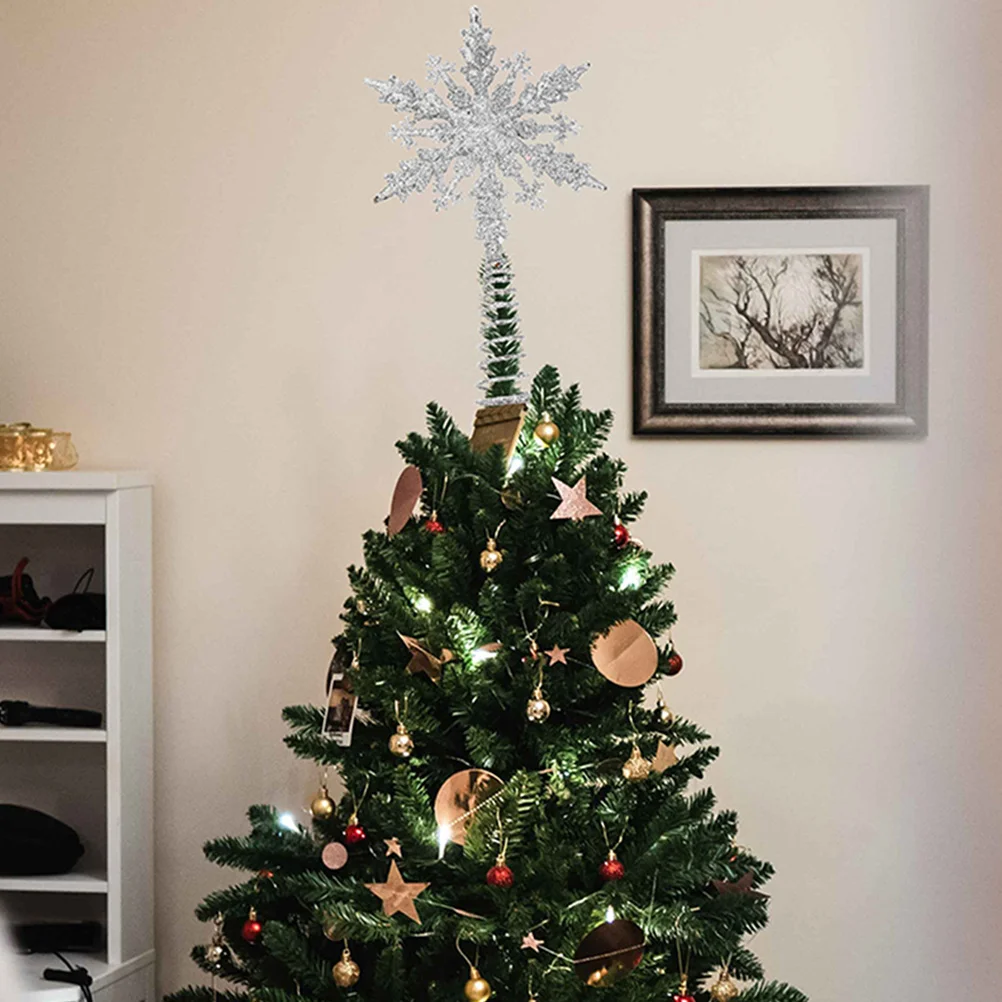 شجرة عيد الميلاد ندفة الثلج توبر خفيفة الوزن الحديد عيد الميلاد الديكور شجرة زخرفة لقضاء عطلة ديكور حفلة شجرة عيد الميلاد الديكور