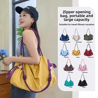 Women Casual Nylon Canvas Bapa Outdoor Shoulder Bag Fit Travel Soft Storage Sports Yoga oulder Office Worker Tote Crossbody Bag