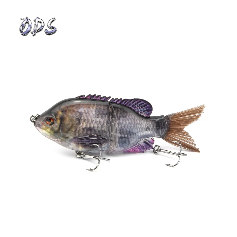 5.5 بوصة Bluegill الأسماك بطيئة غرق الطعم البلاستيك الاصطناعي صيد السمك معدات صيد الأسماك Bluegill الإنزلاق الطعم #5