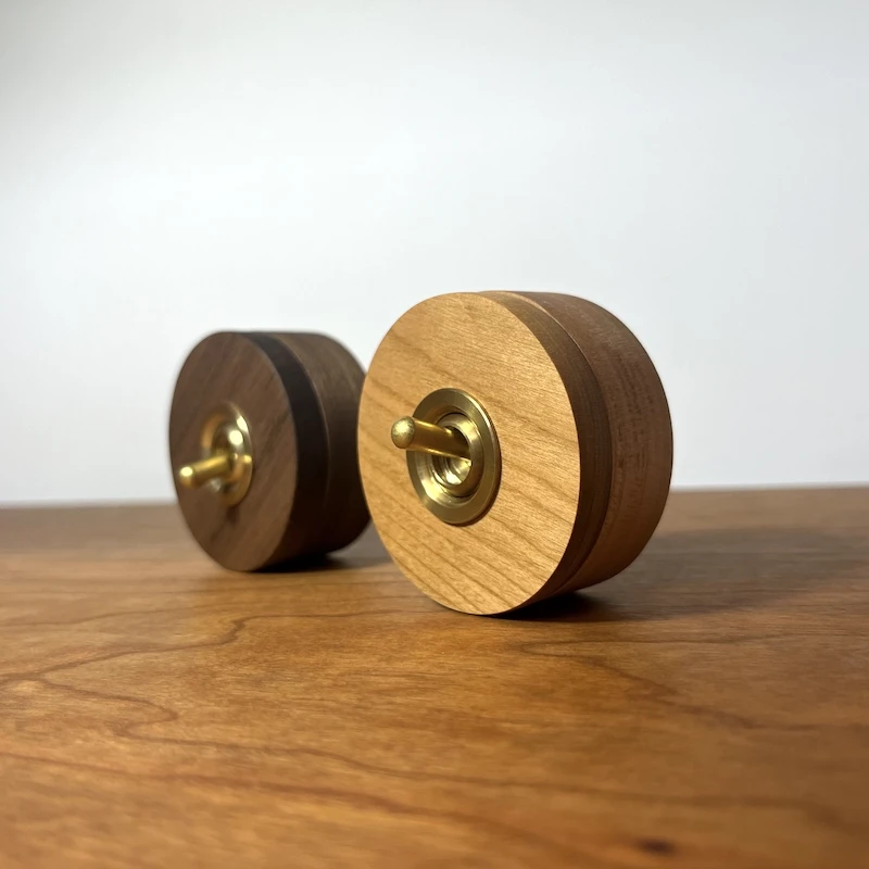 

Винтажная круглая крышка выключателя света из цельного дерева 86-типа, поверхностные настенные выключатели, пластина для домашнего декора, универсальные аксессуары для выключателей